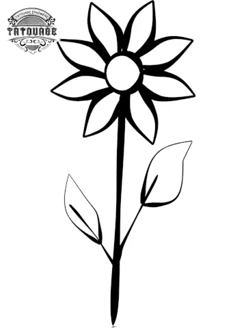 tatouage ephemere fleur simple Tatouage éphémère fleur simple