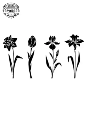 tatouage ephemere fleur tulipe Tatouage éphémère fleur tulipe