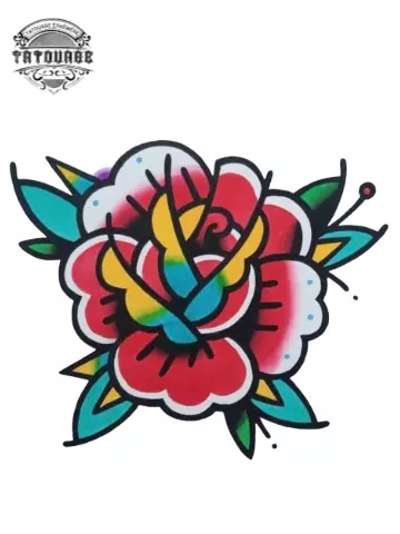 tatouage ephemere fleur vintage Tatouage éphémère fleur vintage