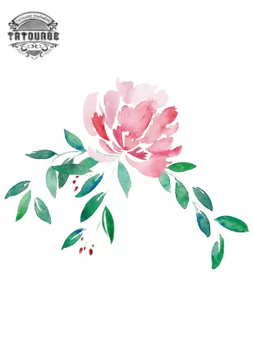 tatouage ephemere fleur water color Tatouage éphémère fleur watercolor
