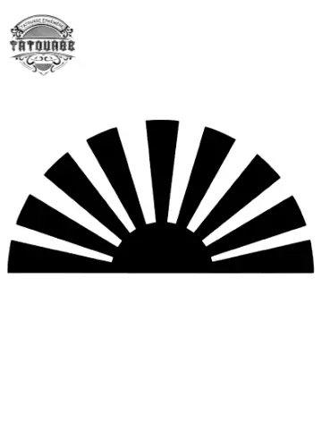 Tatouage éphémère japonais soleil levant
