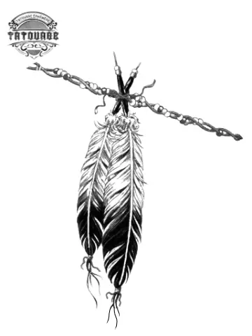 Tatouage éphémère jarretière plume