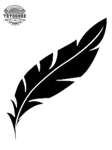 tatouage ephemere la plume noire Tatouage éphémère la plume noire