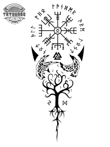tatouage ephemere lune boussole Tatouage éphémère lune boussole