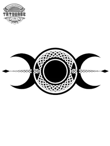 tatouage ephemere lune celtique Tatouage éphémère lune celtique