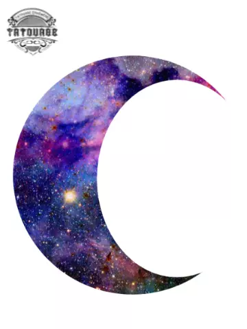 tatouage ephemere lune couleur Tatouage éphémère lune couleur