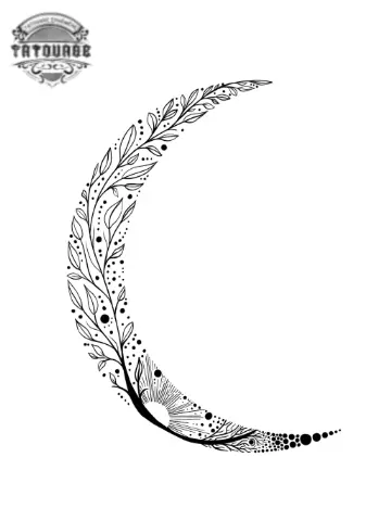 tatouage ephemere lune croissant Tatouage éphémère de lune croissant