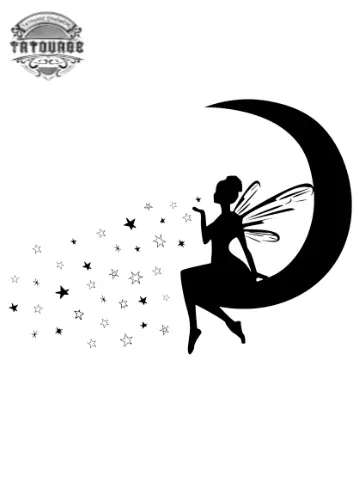 tatouage ephemere lune fee Tatouage éphémère lune fée