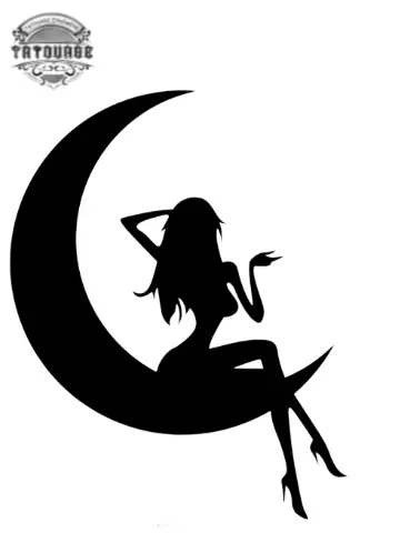 tatouage ephemere lune femme Tatouage éphémère lune femme