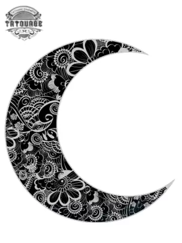 tatouage ephemere lune noire Tatouage éphémère lune noire