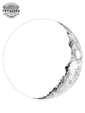 tatouage ephemere lune ombrage Tatouage éphémère lune ombrage