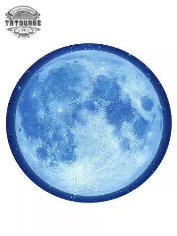 tatouage ephemere lune realiste Tatouage éphémère lune réaliste