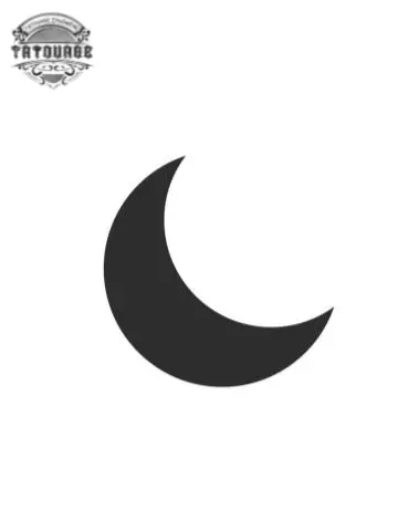 tatouage ephemere lune simple Tatouage éphémère lune simple