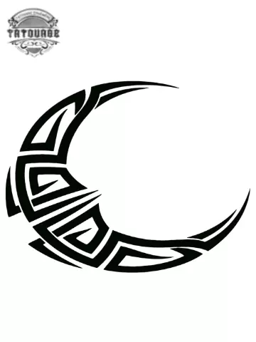 tatouage ephemere lune tribal Tatouage éphémère lune tribal
