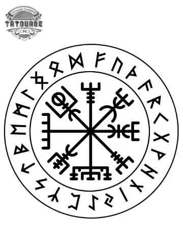 tatouage ephemere lune viking Tatouage éphémère lune viking