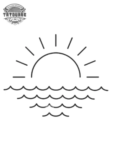 tatouage ephemere mer soleil Tatouage éphémère soleil mer