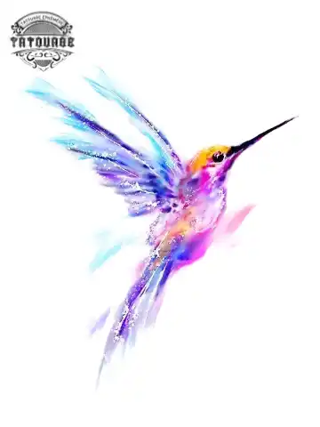 tatouage ephemere oiseau aquarelle Tatouage éphémère oiseau aquarelle