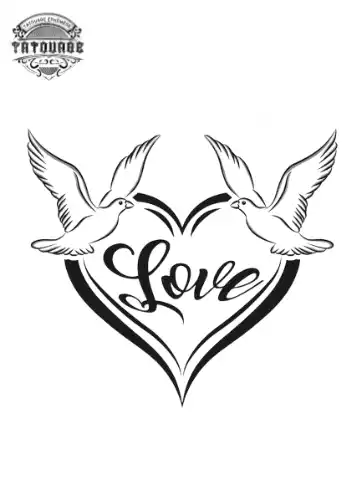 Tatouage éphémère oiseau colombe