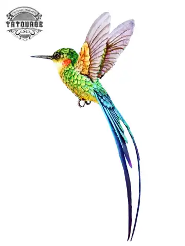 Tatouage éphémère oiseau du paradis