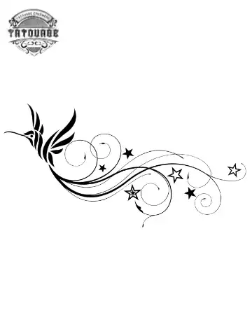 tatouage ephemere oiseau etoile Tatouage éphémère oiseau étoile