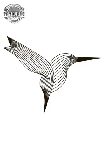 tatouage ephemere oiseau graphique Tatouage éphémère oiseau graphique