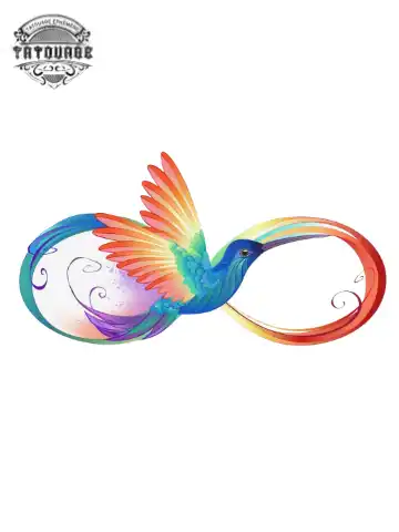 tatouage ephemere oiseau infini Tatouage éphémère oiseau infini