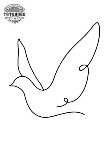 tatouage ephemere oiseau ligne Tatouage éphémère oiseau ligne