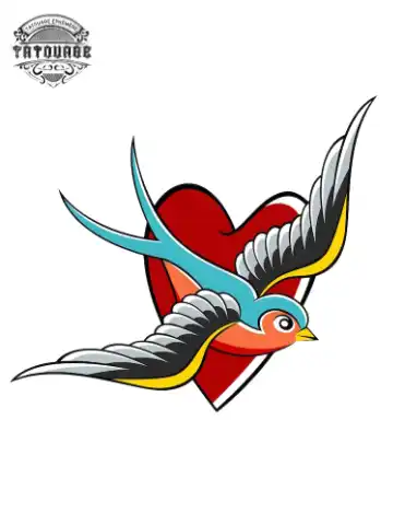 tatouage ephemere oiseau marin Tatouage éphémère oiseau marin
