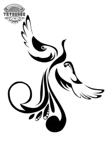 tatouage ephemere oiseau note de musique Tatouage éphémère oiseau note de musique