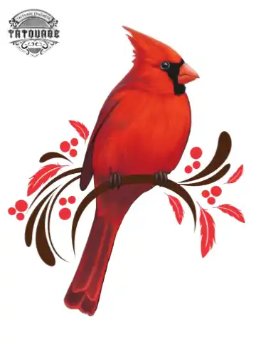 tatouage ephemere oiseau rouge Tatouage éphémère oiseau rouge