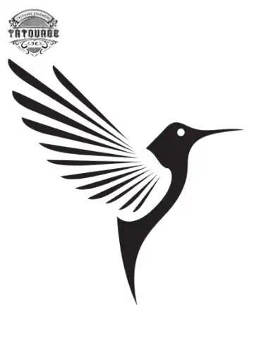 Tatouage éphémère oiseau simple