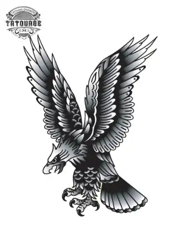tatouage ephemere oiseau traditionnel Tatouage éphémère oiseau traditionnel