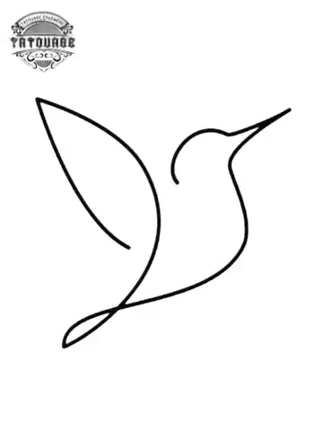tatouage ephemere oiseau trait Tatouage éphémère oiseau trait