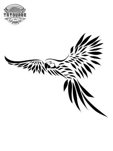 tatouage ephemere oiseau volant Tatouage éphémère oiseau volant