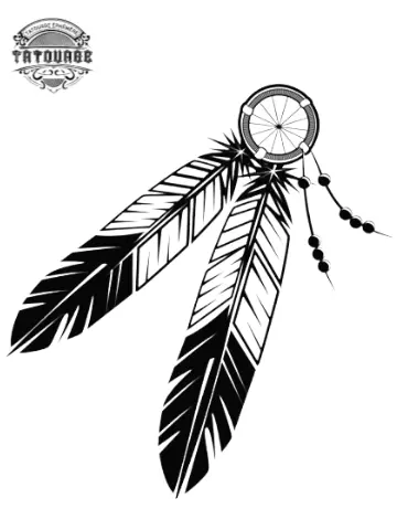 tatouage ephemere plume ameradienne Tatouage éphémère plume amérindienne