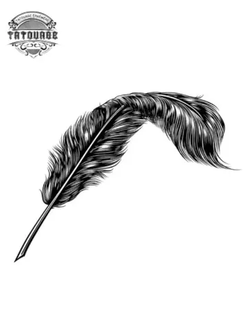 Tatouage éphémère plume écriture