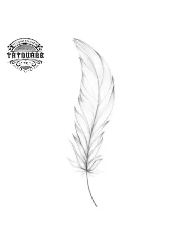 Tatouage éphémère plume femme
