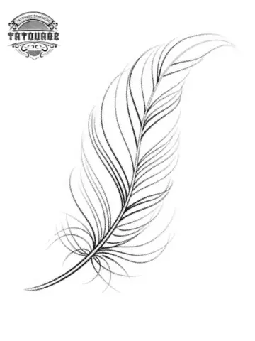 tatouage ephemere plume fine Tatouage éphémère plume fine