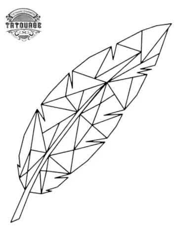 tatouage ephemere plume geometrique Tatouage éphémère plume géométrique