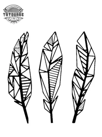 tatouage ephemere plume graphique Tatouage éphémère plume graphique