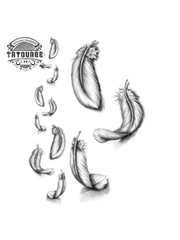 tatouage ephemere plume legere Tatouage éphémère plume légère