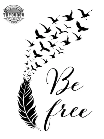 tatouage ephemere plume liberte Tatouage éphémère plume liberté