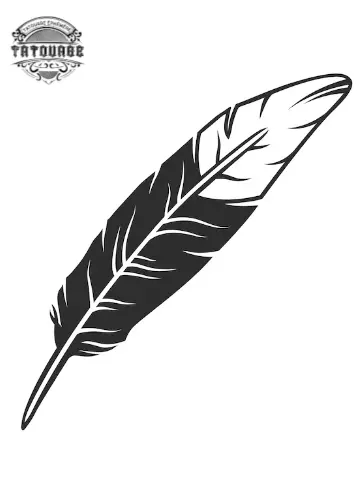 tatouage ephemere plume noir et blanc Tatouage éphémère plume noir et blanc