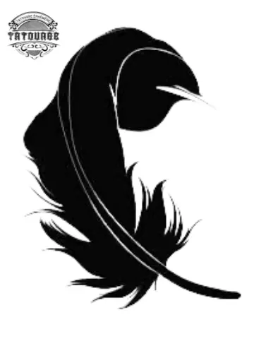 tatouage ephemere plume old school Tatouage éphémère plume old school