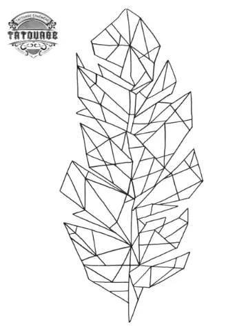 tatouage ephemere plume origami Tatouage éphémère plume origami