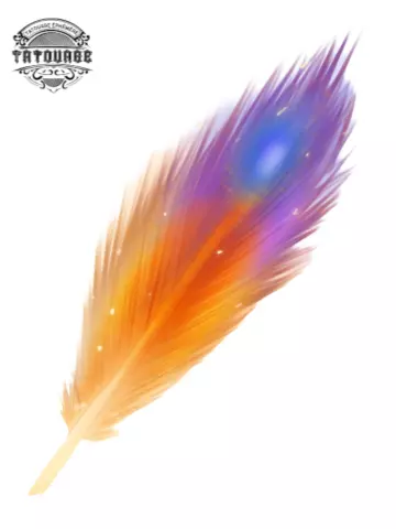 tatouage ephemere plume phoenix Tatouage éphémère plume de phœnix