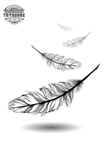 tatouage ephemere plume qui s'envole Tatouage éphémère plume qui s’envole