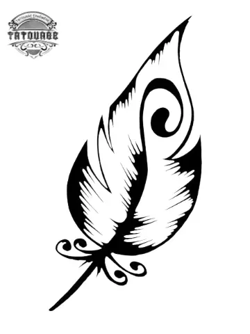 tatouage ephemere plume rond Tatouage éphémère plume rond
