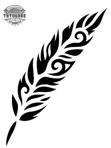 tatouage ephemere plume tribal Tatouage éphémère plume tribal