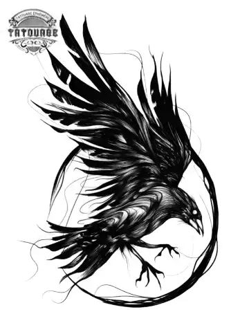 tatouage ephemere rond oiseau Tatouage éphémère rond oiseau